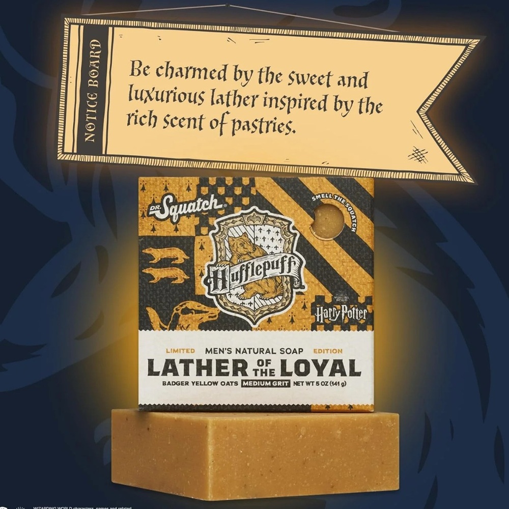 Dr. Squatch Hufflepuff Lather of the Loyal Soap - Medium Grit Men’s Natural Soap